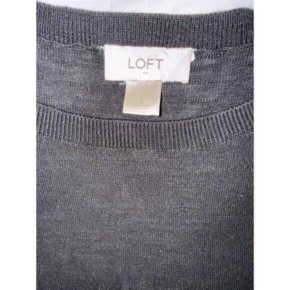 LOFT ANN TAYLOR black top size Large L - Picture 2 of 3